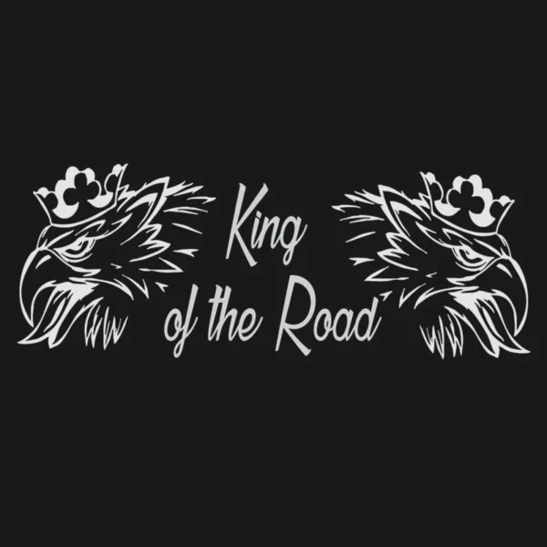 Autocollant Vinyle "The King of The Road" – Déco Auto/Bumper/Vitre – 27 x 13 cm – Image 2