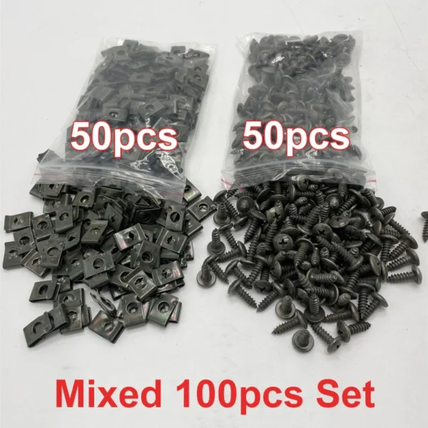 Kit Fixation - Vis Auto-Perceuses + Clips U Métal – Image 15