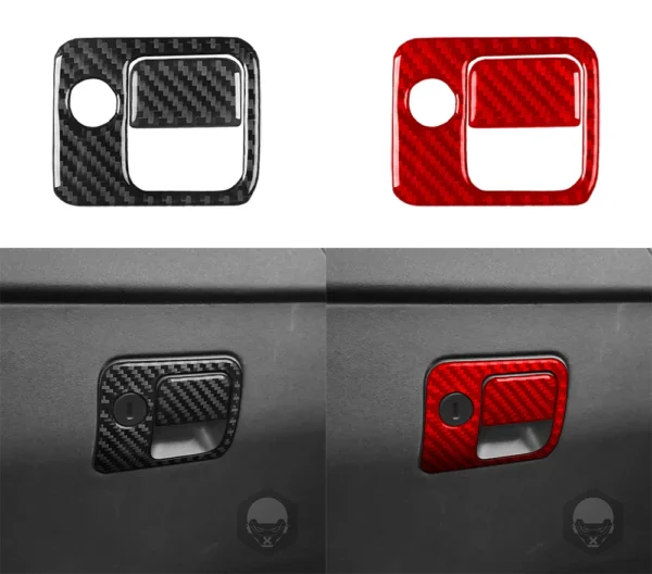 Finition Carbone – Habillage Poignée de Boîte à Gants pour Saab 9-5 (2003–2005)