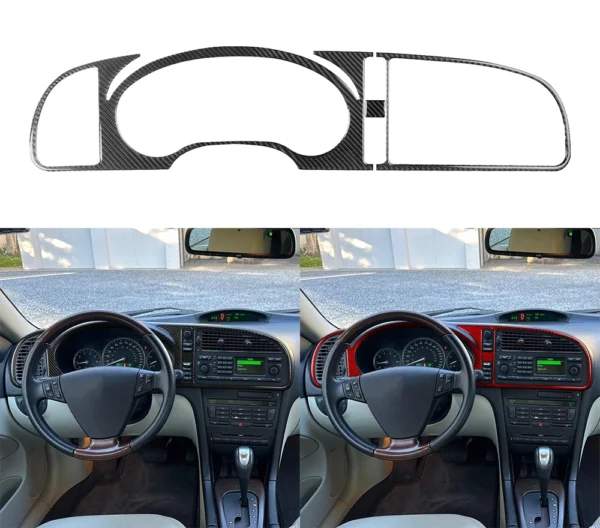 Finition Carbone – Habillage Entourage du Compteur de Vitesse pour Saab 9-3 (2003–2011) – Image 2