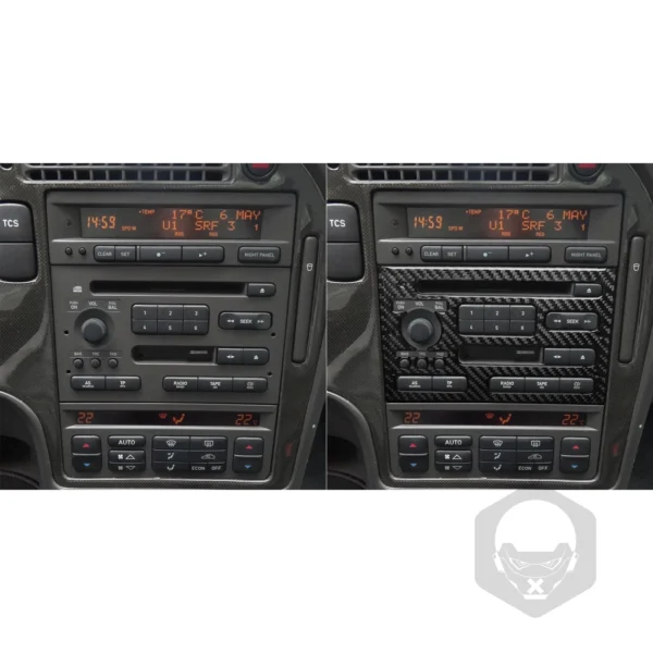 Finition Carbone – Habillage Panneau de Commande Radio/CD Central pour Saab 9-5 (2003–2005) – Image 5