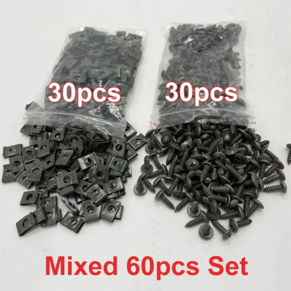 Kit Fixation - Vis Auto-Perceuses + Clips U Métal – Image 8