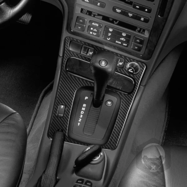 Finition Carbone – Habillage Encadrement du Panneau du Levier de Vitesse Central pour Saab 9-5 (2003–2005) – Image 5