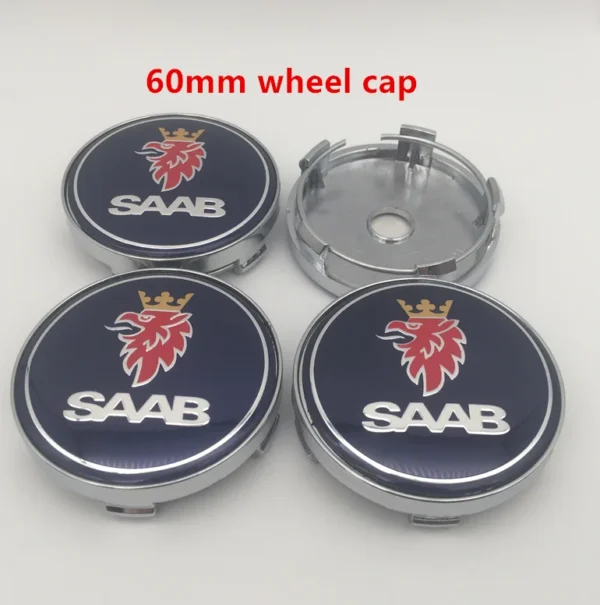 4pcs Emblèmes et Autocollants de Moyeu de Roue SAAB – Image 12