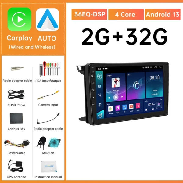 Autoradio Android 13, 9" pour Saab 9-3 (2007–2011) – GPS, CarPlay, Android Auto & Son DSP – Image 9