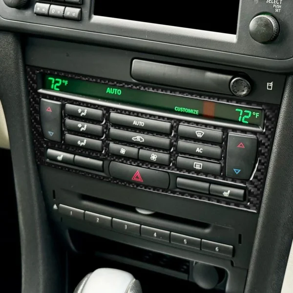 Finition Carbone – Habillage Radio CD Air Conditionné pour Saab 9-3 (2003–2011)