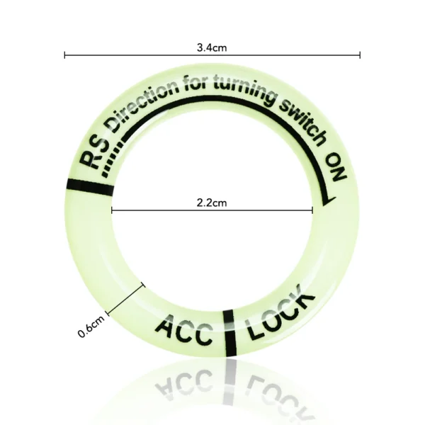 "Ring Sticker" Lumineux de Clé de Contact pour Saab 9-5 – Image 2