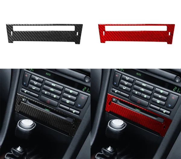Finition Carbone – Habillage Commande Radio/CD pour Saab 9-3 (2003–2011) – Image 2