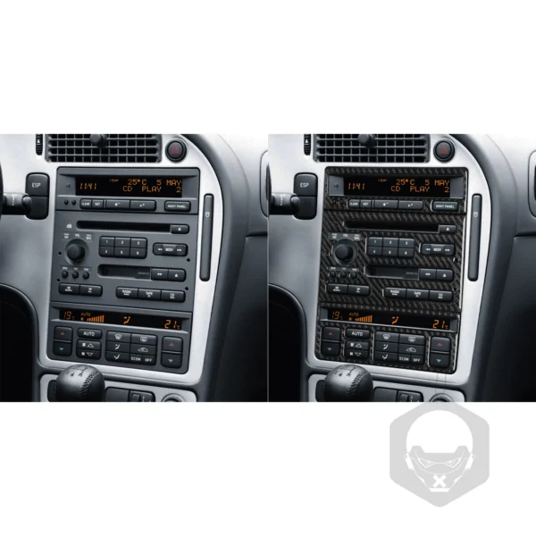Finition Carbone – Ensemble Habillage Panneau Central Climatisation + Radio/CD pour Saab 9-5 (2003–2005) – Image 5