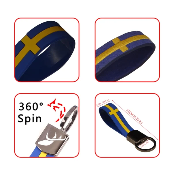 Porte-clés avec Drapeau Suédois – Design Premium pour Conducteurs Exigeants – Image 4