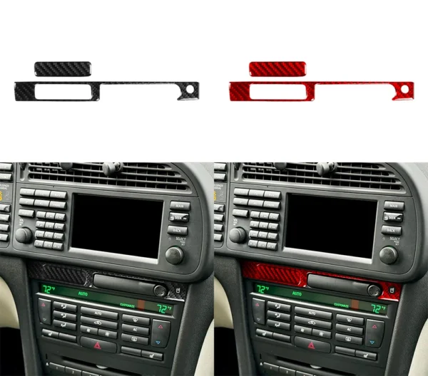 Finition Carbone – Habillage Entourage Porte-Gobelet Central pour Saab 9-3 (2003–2011) – Image 2