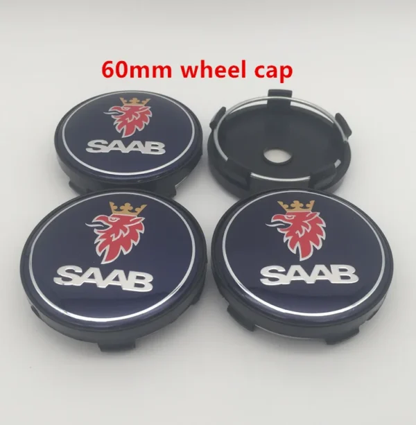 4pcs Emblèmes et Autocollants de Moyeu de Roue SAAB – Image 13