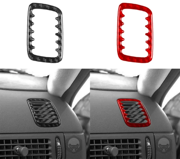 Finition Carbone – Habillage Grille d’Aération Supérieure pour Saab 9-5 (2003–2005)