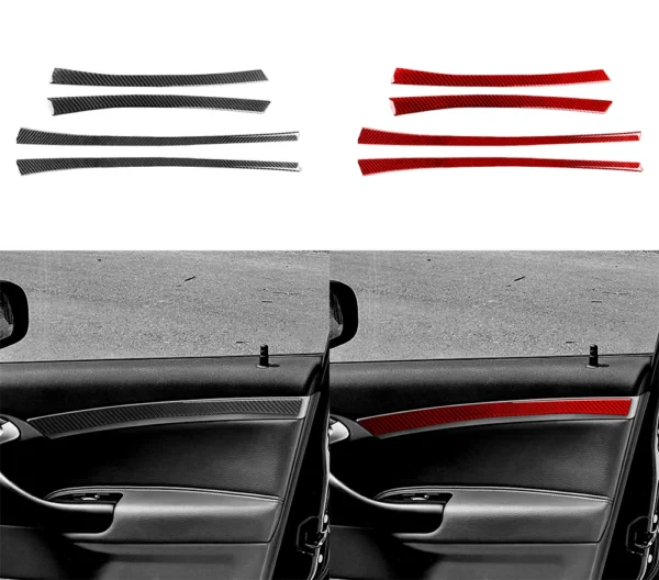 Finition Carbone – Habillage Strips de Panneaux de Portes pour Saab 9-3 (2003–2011)