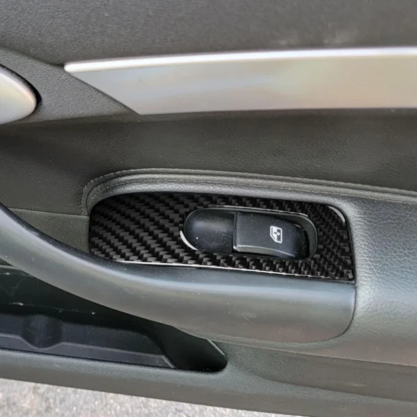 Finition Carbone – Habillage Commande de Lève-vitres pour Saab 9-3 (2003–2011)