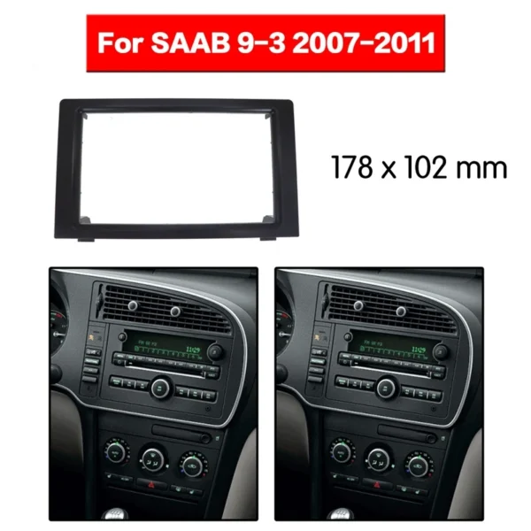 Cadre de Montage 2 Din pour Autoradio Saab 9-3 (2007–2011) – Image 2