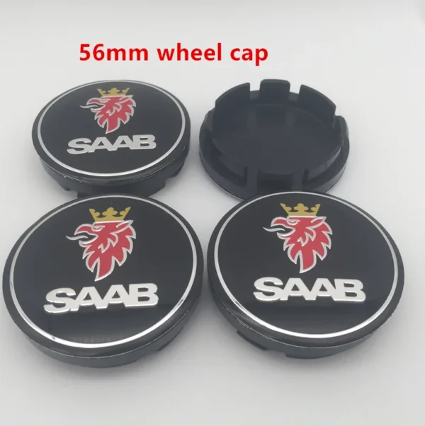 4pcs Emblèmes et Autocollants de Moyeu de Roue SAAB – Image 10