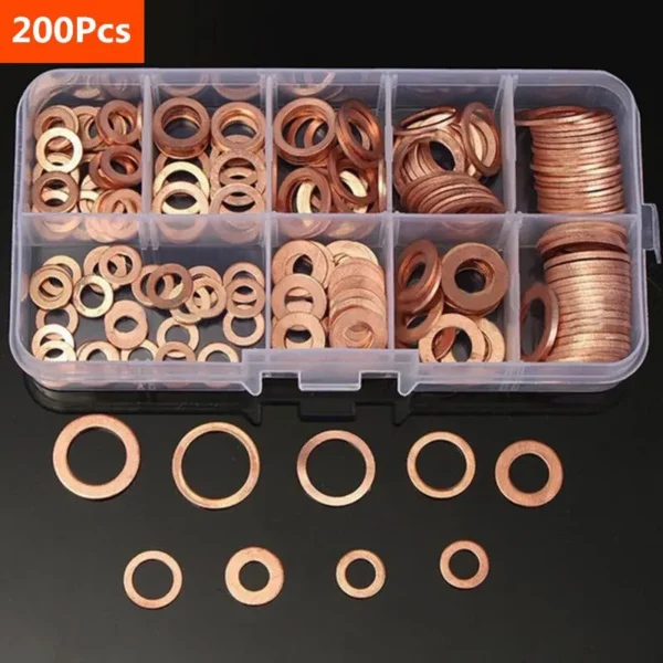Kit de rondelles plates en cuivre avec boîte – Image 3
