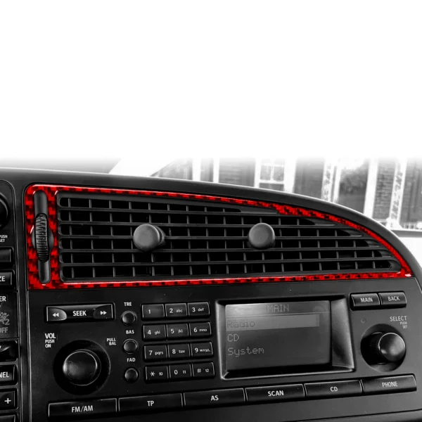 Finition Carbone – Habillage Sortie d'Air de Climatisation pour Saab 9-3 (2003–2011)