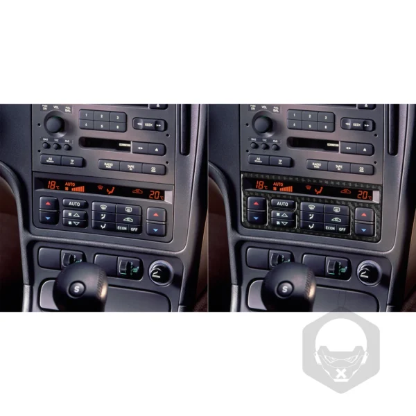 Finition Carbone – Habillage Panneau de Commande de la Climatisation Centrale pour Saab 9-5 (2003–2005) – Image 3