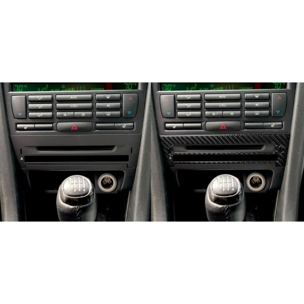 Finition Carbone – Habillage Console Centrale Radio CD pour Saab 9-3 (2003–2011) – Image 5