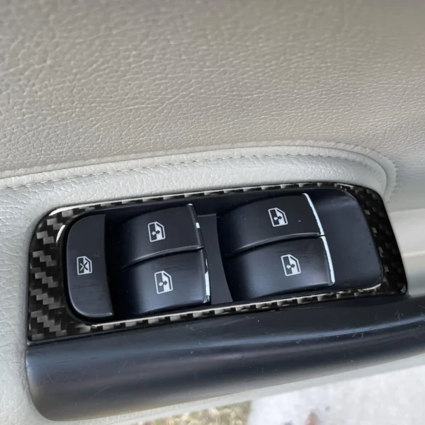 Finition Carbone – Habillage Commande de Lève-vitres pour Saab 9-3 (2003–2011) – Image 4