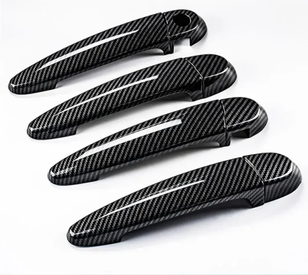 Finition Carbone – Ensemble Habillage Poignée de Porte pour Saab 9-3 (2009–2014)