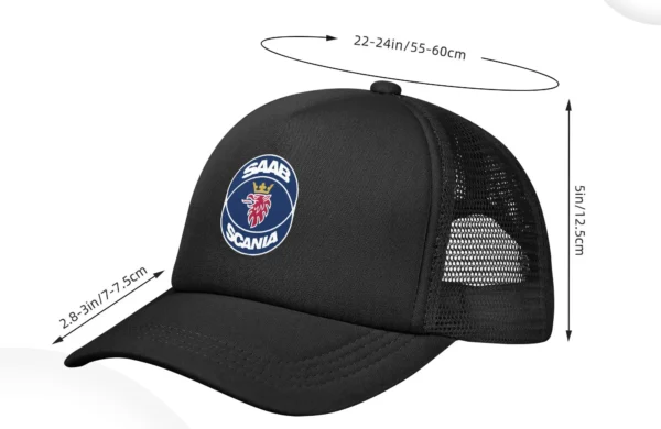 Casquette Trucker "Sweden Scanias" – Style Mesh Vintage, Ajustable, Légère – Image 6