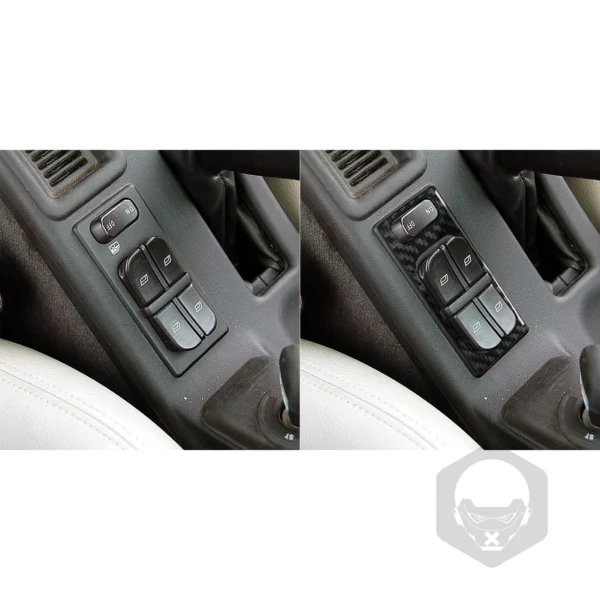 Finition Carbone – Habillage Commande des Vitres Électriques pour Saab 9-5 (2003–2005) – Image 5
