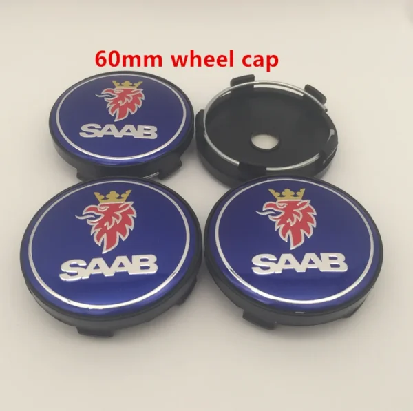 4pcs Emblèmes et Autocollants de Moyeu de Roue SAAB – Image 14