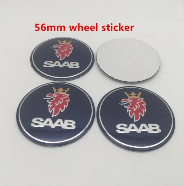 4pcs Emblèmes et Autocollants de Moyeu de Roue SAAB – Image 15