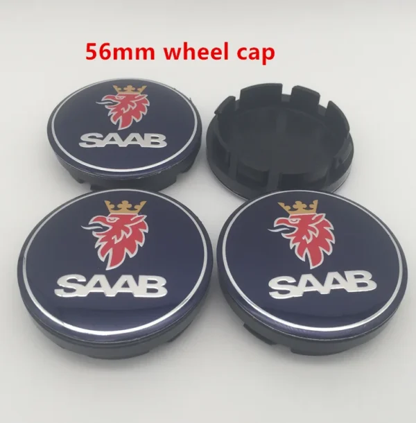 4pcs Emblèmes et Autocollants de Moyeu de Roue SAAB – Image 7