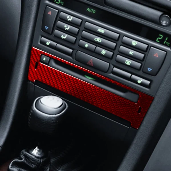 Finition Carbone – Habillage Commande Radio/CD pour Saab 9-3 (2003–2011)