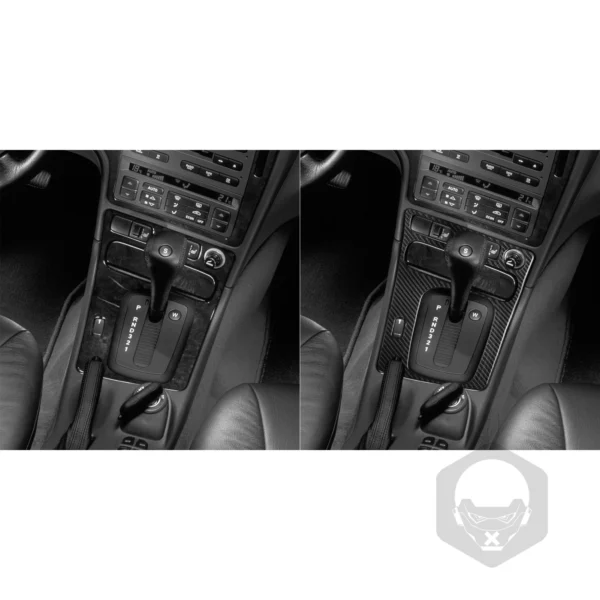 Finition Carbone – Habillage Encadrement du Panneau du Levier de Vitesse Central pour Saab 9-5 (2003–2005) – Image 4