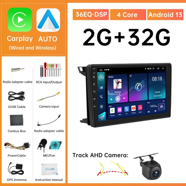 Autoradio Android 13, 9" pour Saab 9-3 (2007–2011) – GPS, CarPlay, Android Auto & Son DSP – Image 8