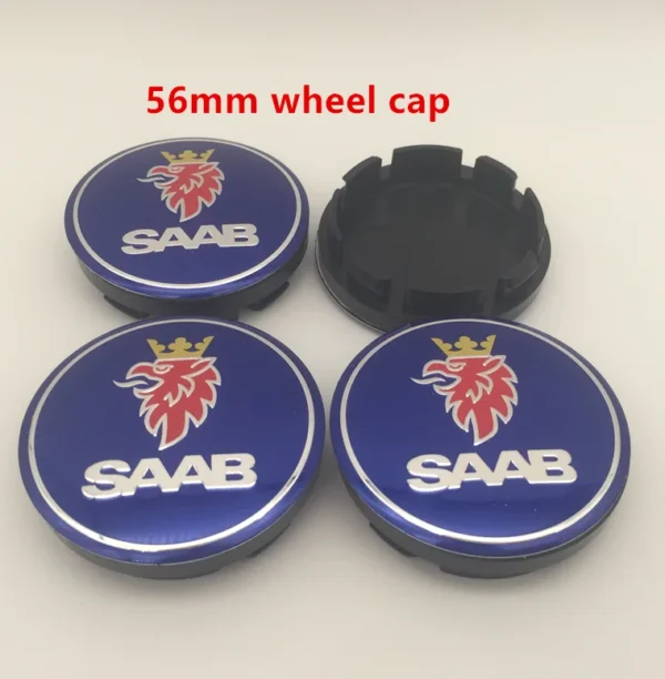 4pcs Emblèmes et Autocollants de Moyeu de Roue SAAB – Image 8