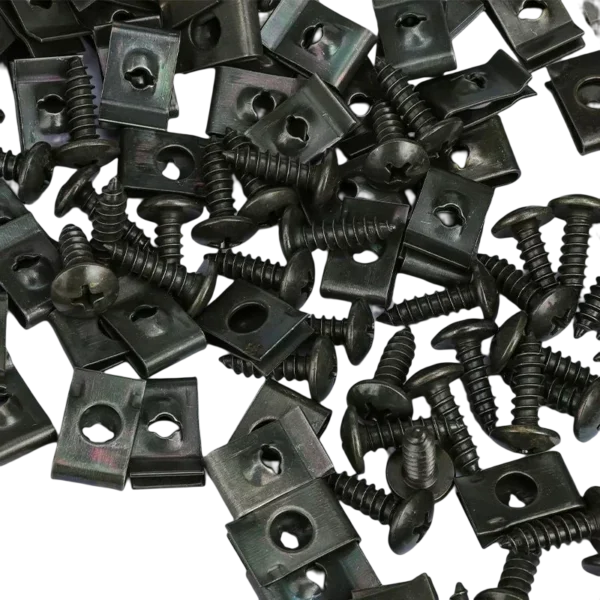 Kit Fixation - Vis Auto-Perceuses + Clips U Métal – Image 2